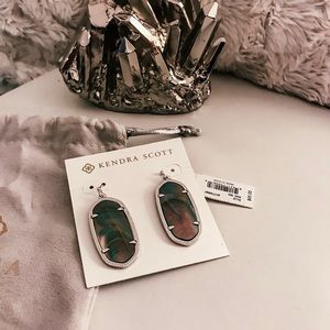 Kendra Scott Black Mother of Pearl Elle Earrings